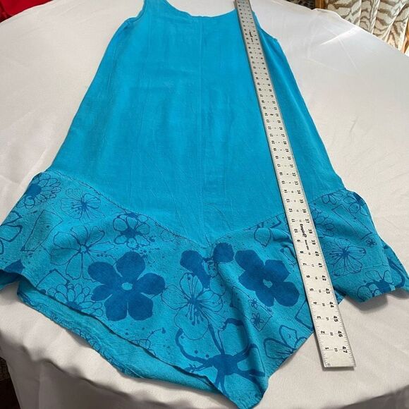 Peanut Punch Casual Wear Blue Lagenlook 2 Pc Dress Set Size Small Medium - Picture 9 of 15